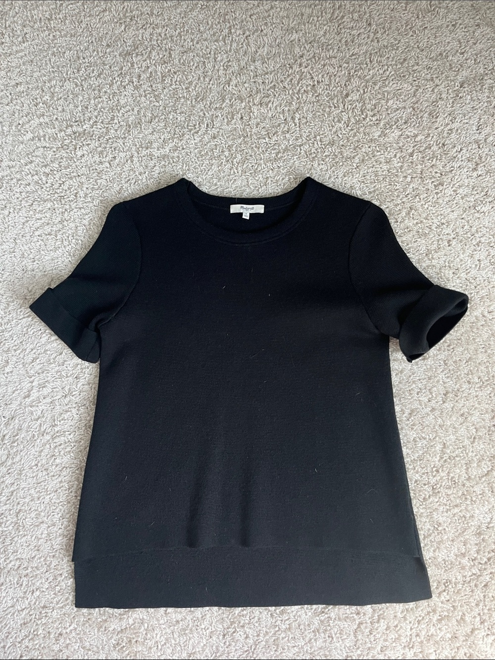 Madewell Black Short-Sleeve Knit Tee